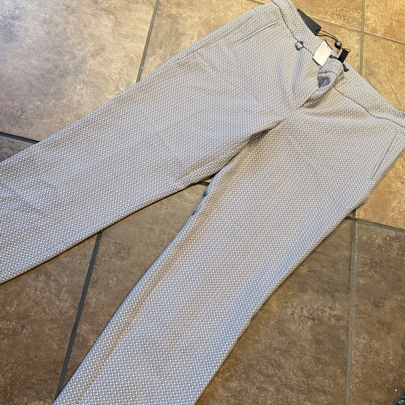 Adrianna Papell Taupe Geo Patterned Pants - Picture 1 of 3